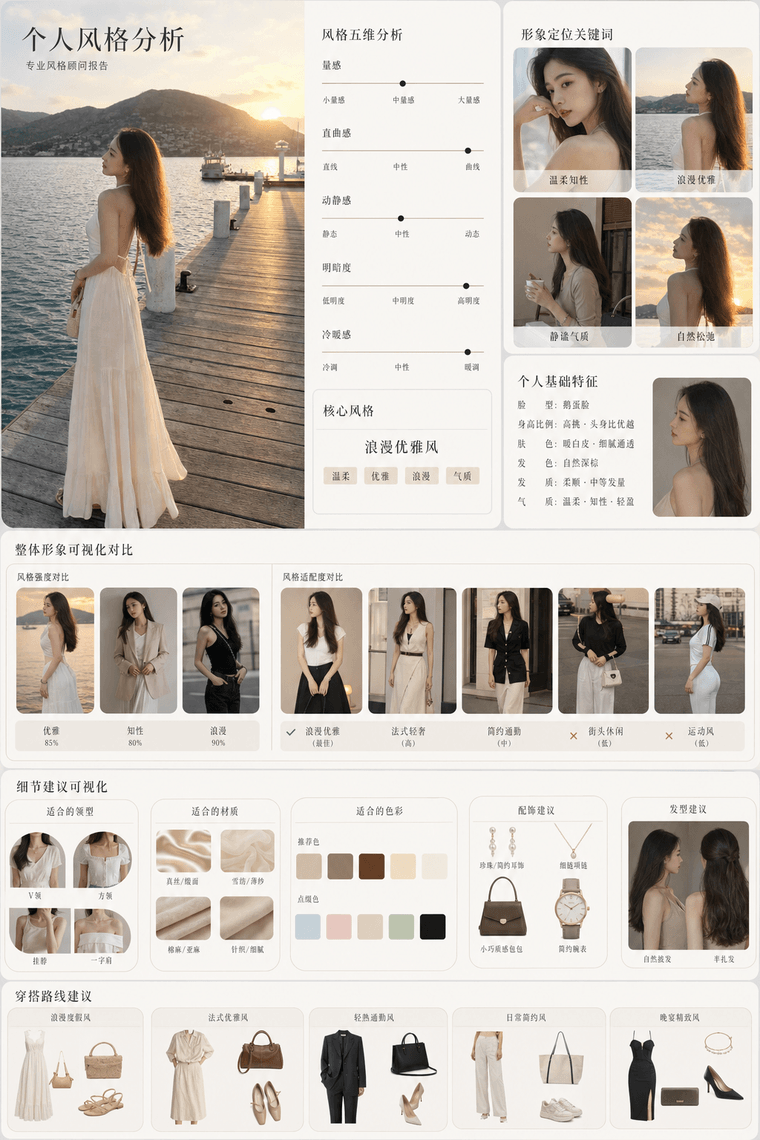 AI style analysis card, Chinese-language version
